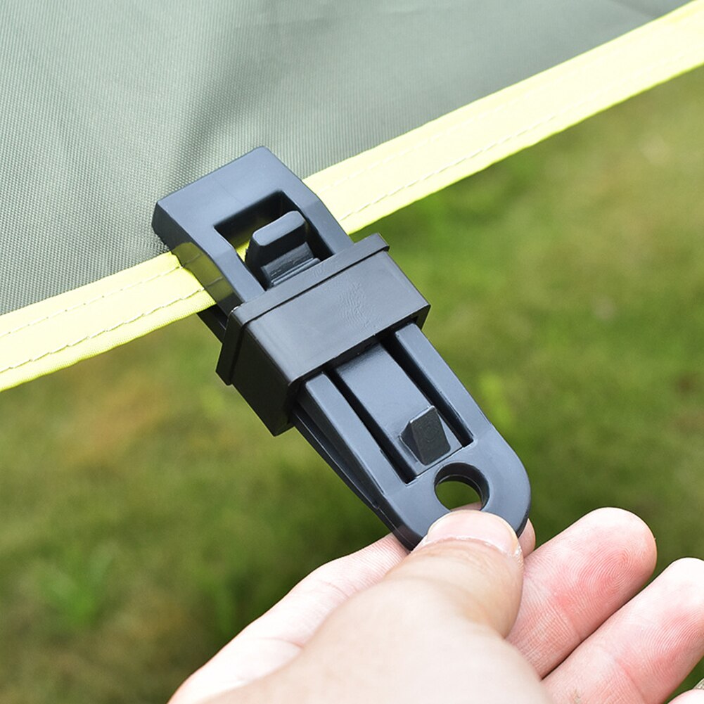 10 stk telt trækklemme presenning klip låse greb klemme markise krog surring spænde camping tilbehør rejse udendørs modhager klip