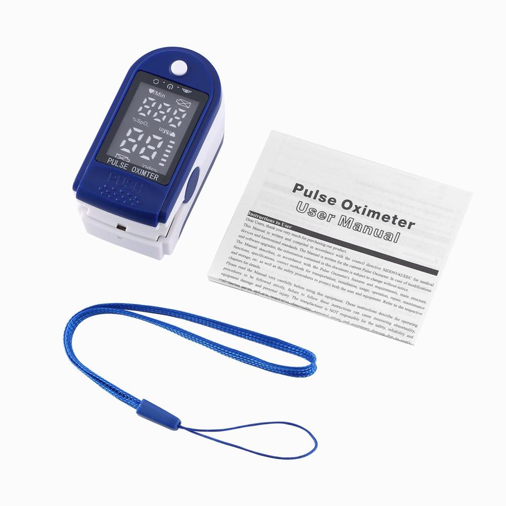 Led fingertip oximeter pulsmåler fingerclip blod iltmætning puls overvågning energibesparende pulsometer: -en