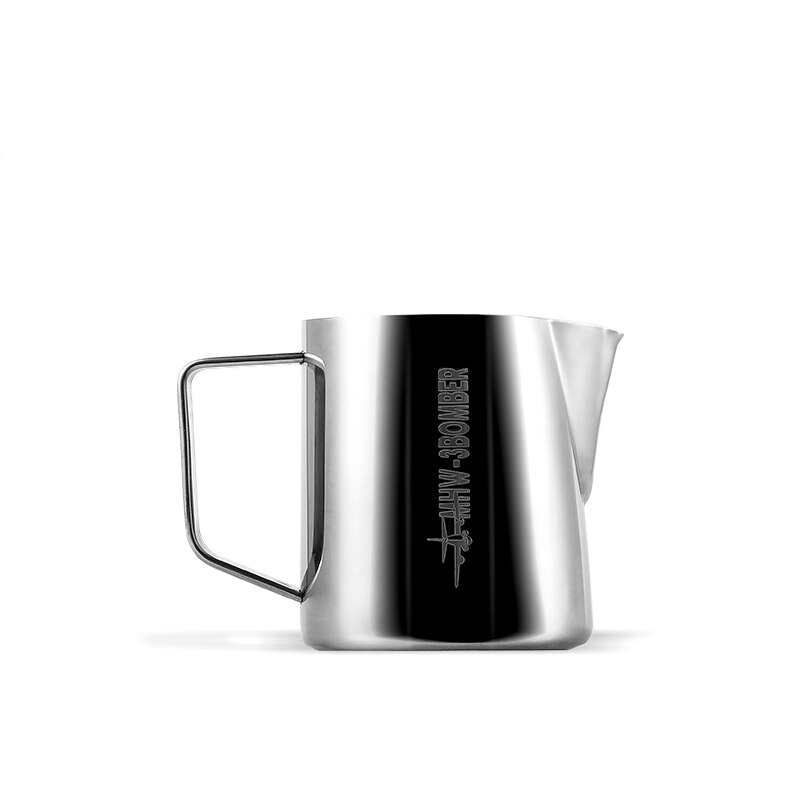 MHW-3Bomber Milch Krüge Milchaufschäumer Krug Krokodil Auslauf Edelstahl Barista Werkzeuge Kaffee Zubehör ziehen Blume: glänzend / 600ml