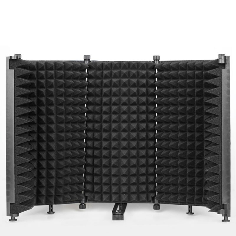 Acoustic Folding 5 Panel Microphone Isolation Shield Recording Sound Absorber Foam Panel Use for Recording Studio