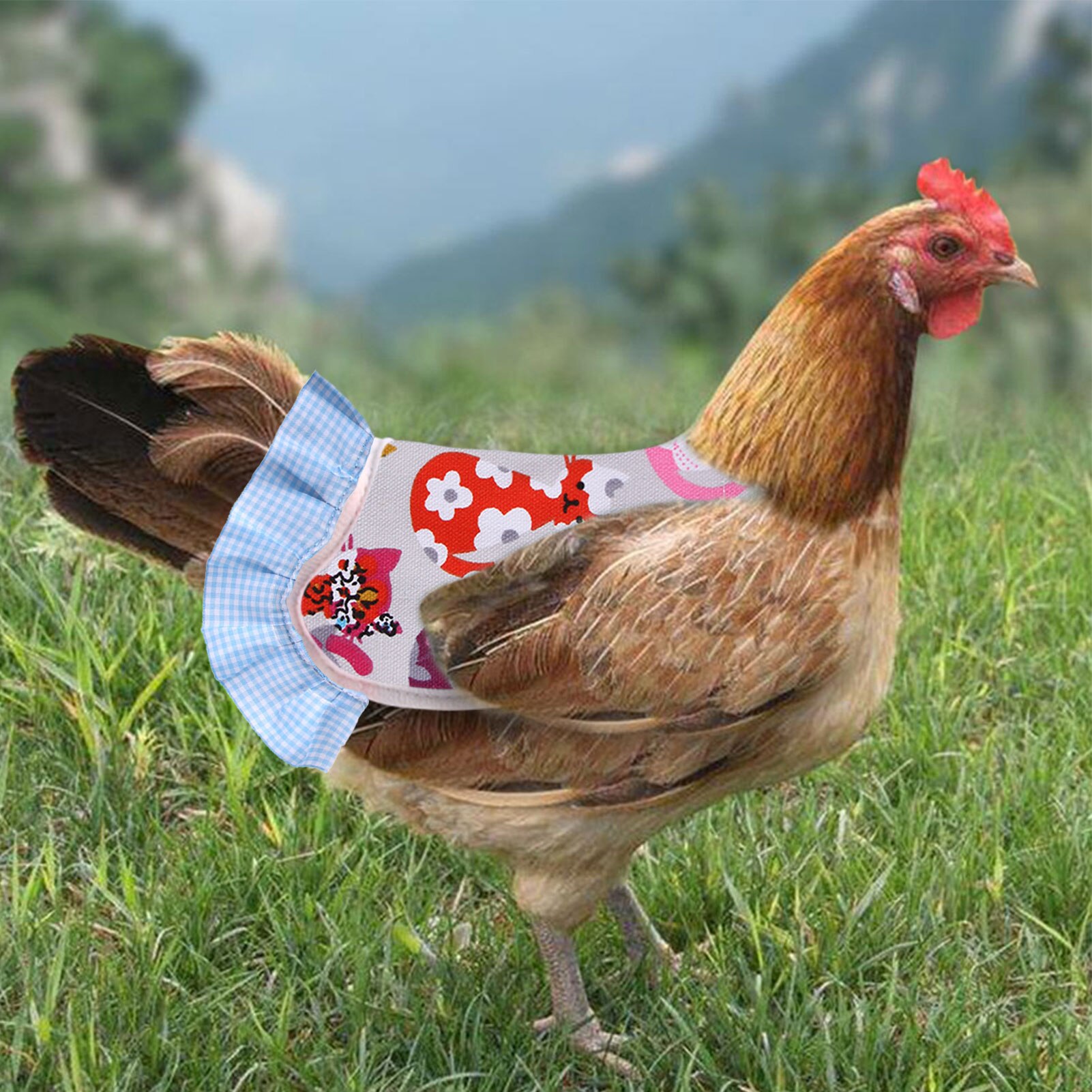 Chicken Protection Apron Chicken Duck Vest Chicken Saddle Clothing Feather Protection Jacket Elastic Lace Clothing Hen Brightly