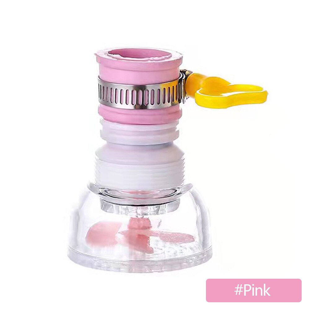 Faucet Extension Extender Bathroom 360 Rotation Adjust Free Bending Water Tap Splash-proof Universal Extension Tube Wash Basin: Pink