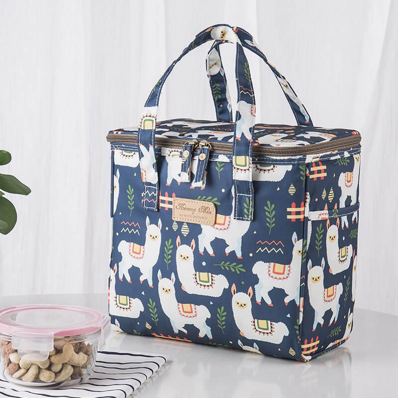 Lunch Box Portable Insulated Canvas Lunch Bag Thermal Food Picnic Lunch Bags For Women Kids