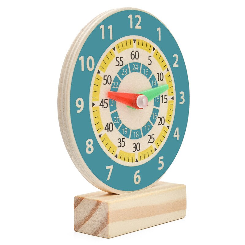 Small Number Clock Teaching Aids Hour Study Set Baby Cognitive Wooden Toy Time Cognitive Children