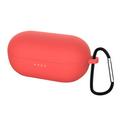 Suitable For Haylou GT1 PRO TWS Bluetooth Earphone Cover Soft Silicone Wireless Earphone Cover Suitable For Wireless Headphones: red with hook