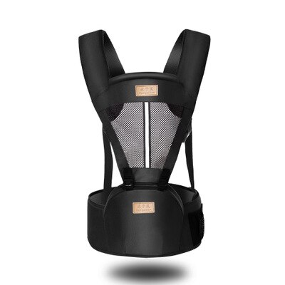 Portador de bebé ergonómico taburete de cintura para bebé recién nacido andador portabebés seguro cinturón de viaje infantil 9A: black