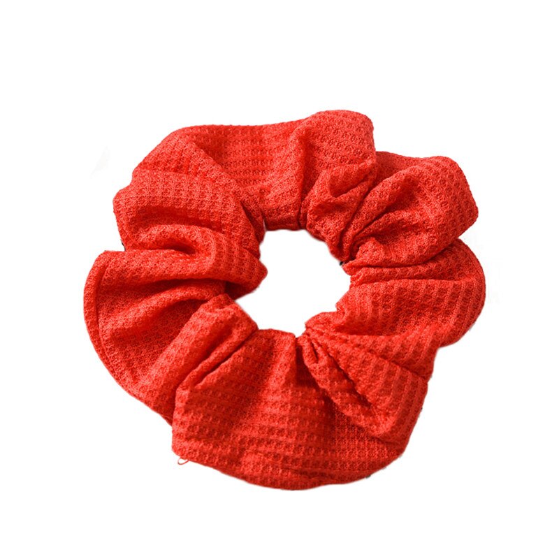 Coleteros elásticos de franela roja para el pelo para mujer, 1 Uds., coletero con dibujo de dibujos animados, accesorios para el cabello de Navidad: 7
