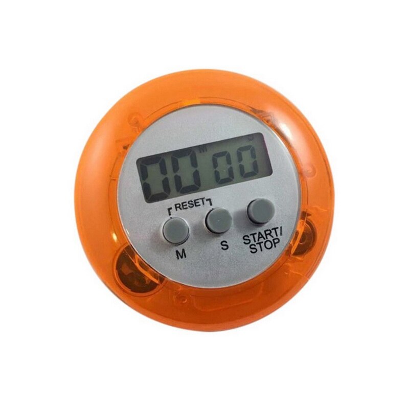 1Pc Multi Kleur Plastic Kookwekker Ronde Elektronische Timer Keuken Countdown Timers Alarm Kookwekker: yellow