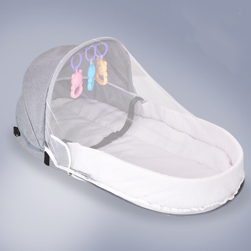 Baby klapp bett reise cradle mit moskitonetz tragbare mobile krippe nest bett infant cradle multi-funktion: Grau
