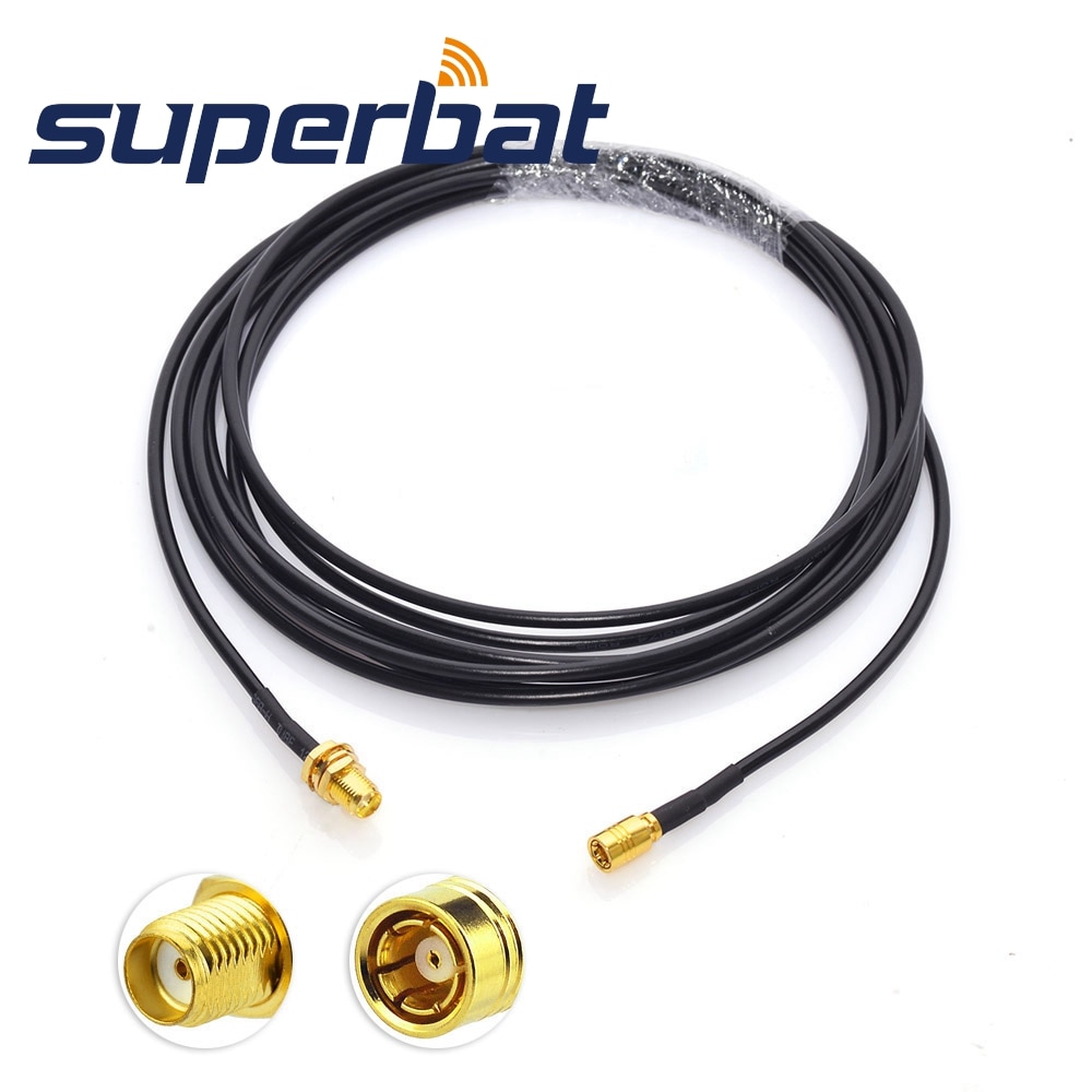 Superbat Dab/Dab + Auto Radio Antenne Adapter Sma Jack Naar Smb Female Connector Kabel Voor Grundig Dab 3M