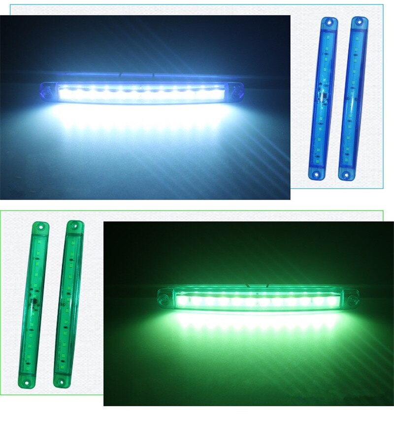 2 stk 12 led markør led 24v side markører trailer rampe trailer lys positionslys trailer parkeringslys  in 24v til lastbil