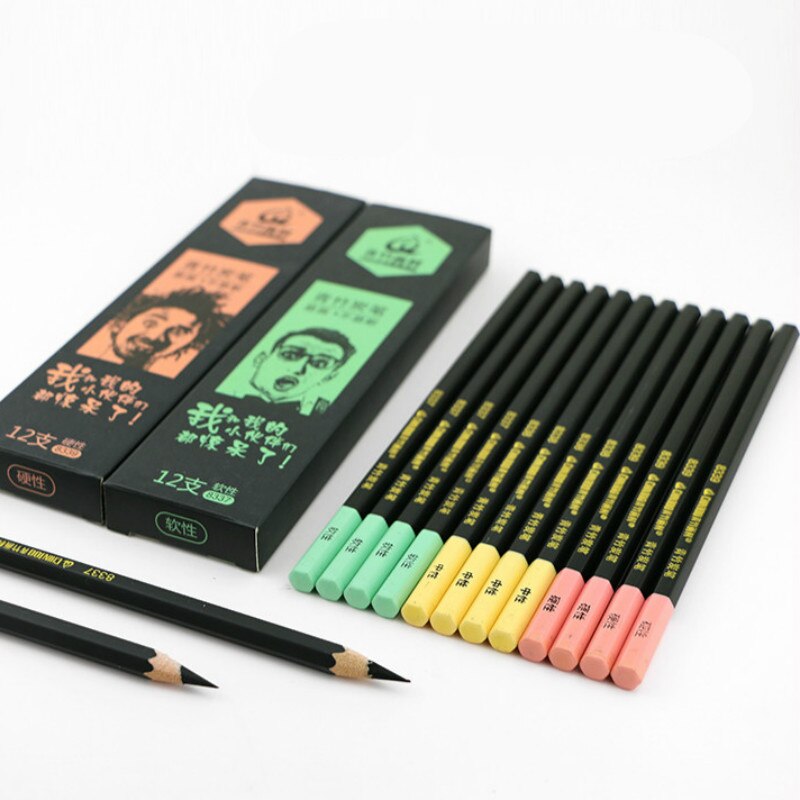 Trækul blyant 12 stk 2b trækul blyant skitse dibujo professionelt træ trækul blyant carboncillos para dibujo kunstforsyninger