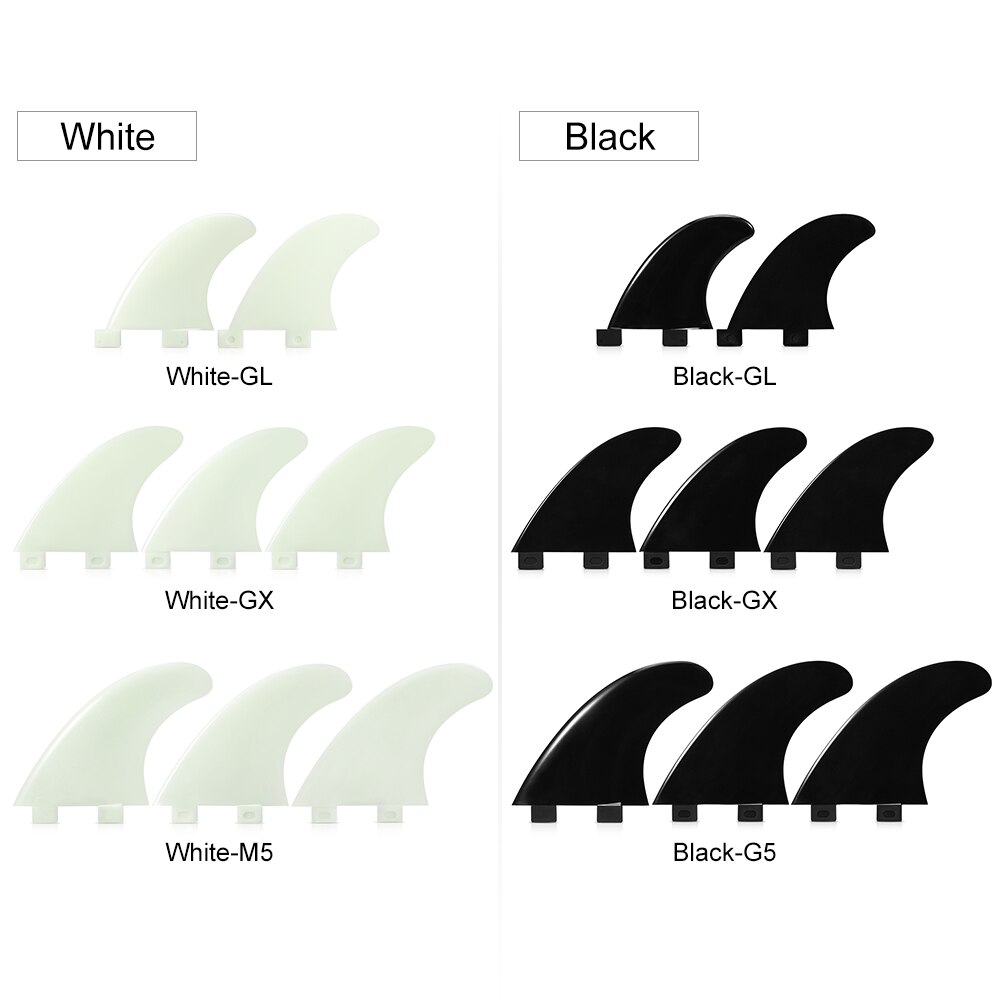 3 de  / 2 ailerons de surf fcs, propulseurs, fibre de verre, nylon, gl/gx  / m5 / g5 pour bateaux de surf