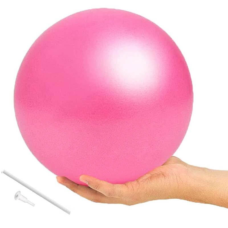 Balle de Pilates souple de 25cm, Mini boule d&#39;équilibre de Yoga, Anti-éclatement, parfaite pour l&#39;entraînement physique de base, gymnastique à domicile: Pink