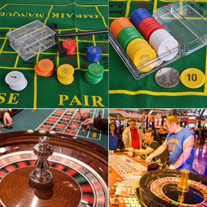 10 tommer roulette spil sæt casino roulette med borddug poker chips til bar ktv fest borad spil