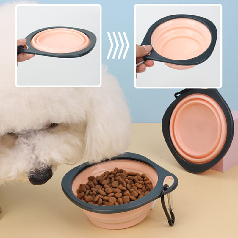 Voerbak voor huisdieren, duurzame voerbak voor katten en honden, siliconen voerbak, opvouwbare voerbak, draagbare voerbakken voor huisdieren, producten voor huisdieren.