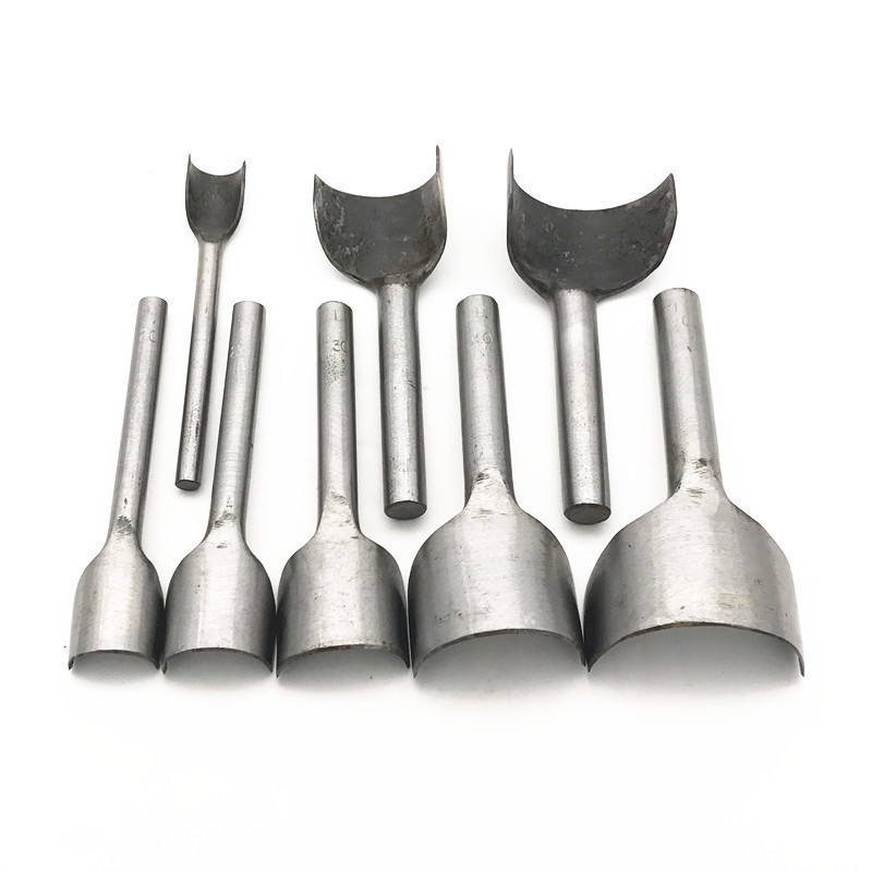 Herramientas para manualidades de cuero, punzón semicircular, herramienta de mano de cuero, soldadura por arco en forma de punzón para correa, 1/2 10mm-50mm, 1 Uds.