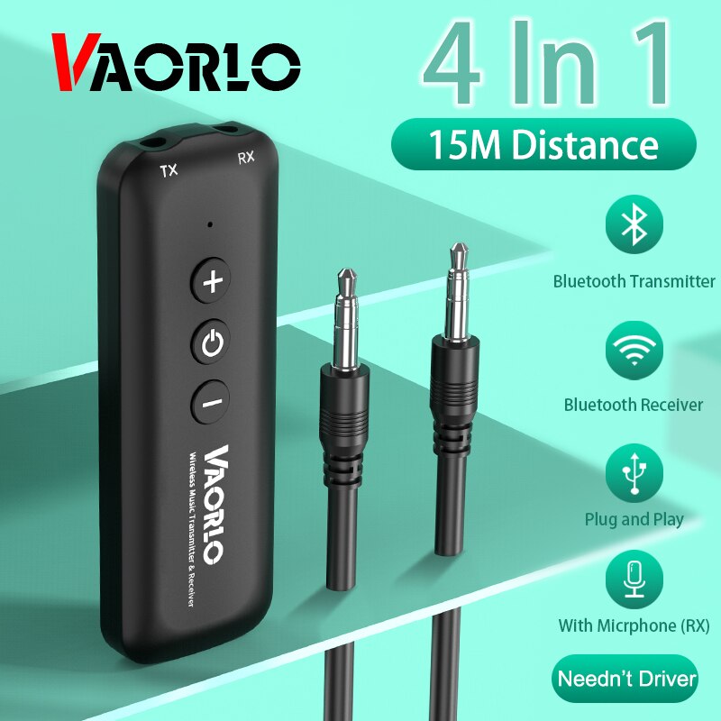 Vaorlo C28 ZF360 Bluetooth 5.0 Audio Adapter Stereo Muziek 3.5Mm Aux Draadloze Bluetooth Zender Ontvanger Voor Auto Hoofdtelefoon Tv
