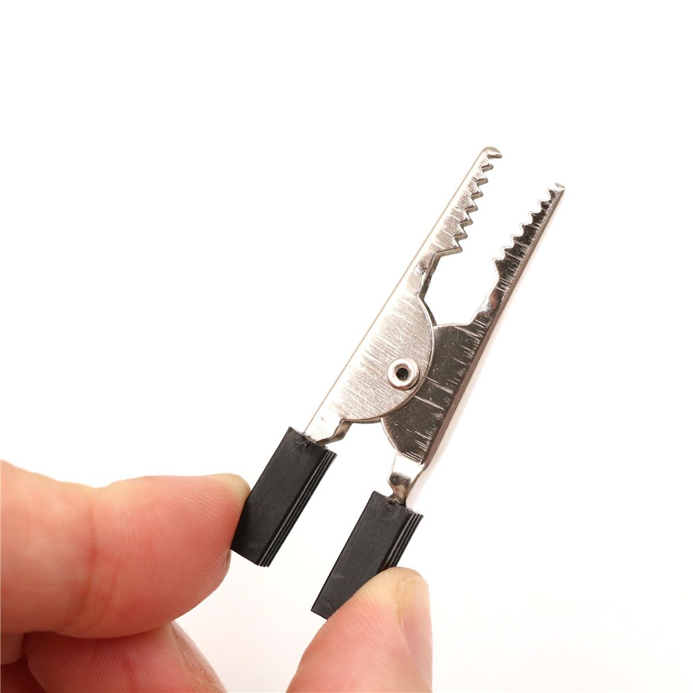 5 stks Diy Meetsnoeren Draad JumperClips Elektrische Willekeurige Kleur 52mm Plastic Handvat Test Sonde Metalen Alligator