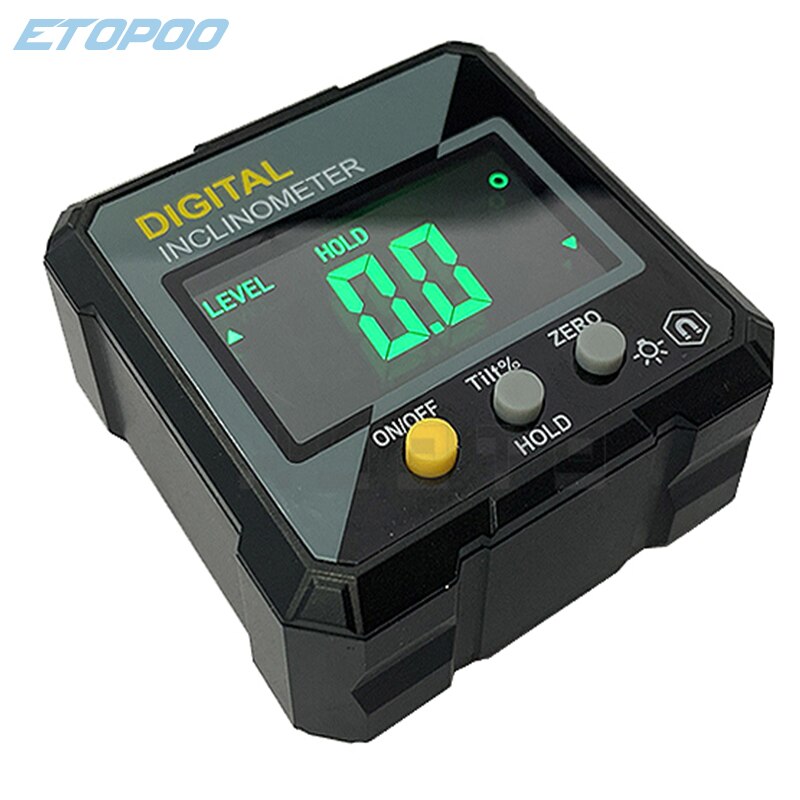 ETOPOO Precision Level Box for Woodworking Digital Electronic Level Digital Angle Fnder 4*90 Magnetic Inclinometer Protractor