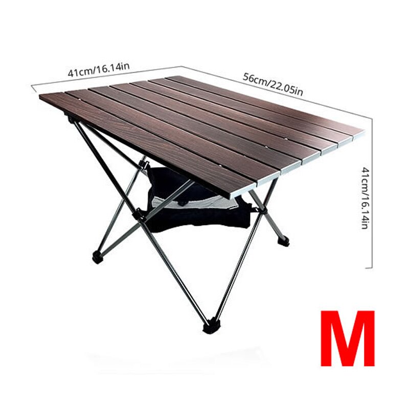 Lightweight Aluminum Folding Table, Portable Camp Table, Outdoor Picnic Camping Backpacking Beach Patio: 03