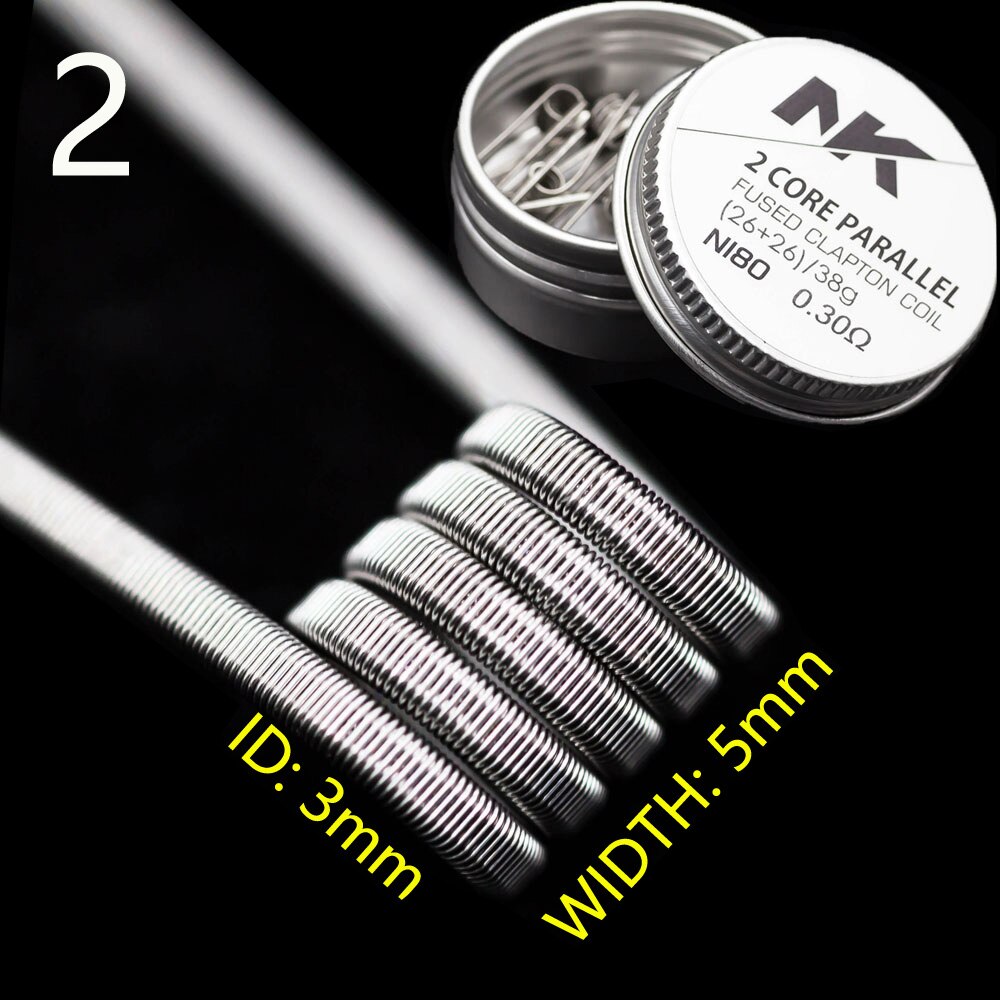 NK Ni80 DIY Coils Clean Prebuilt Triple Fused Clapton Vape Wire Flat Ribbon Heating E-cig RTA RDTA RDA RBA MTL Pre-made Coils