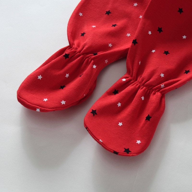 Baby Cotton Set Newborn Clothes baby Suit Set Red 0-3 Months Girls Boys Printing Infant Christmas 7pcs/set CJM015