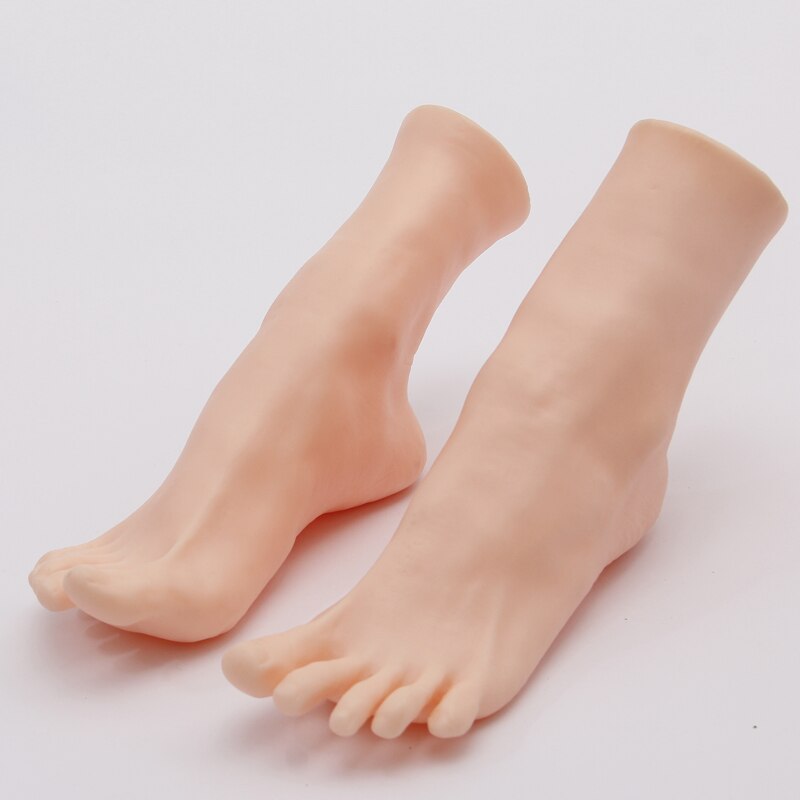 1 pari naisten todenmukainen pehmeä naisten mallinukke jalka näyttö kengät sukat varpaat erilliset naisten malli jalka harjoitus jalka