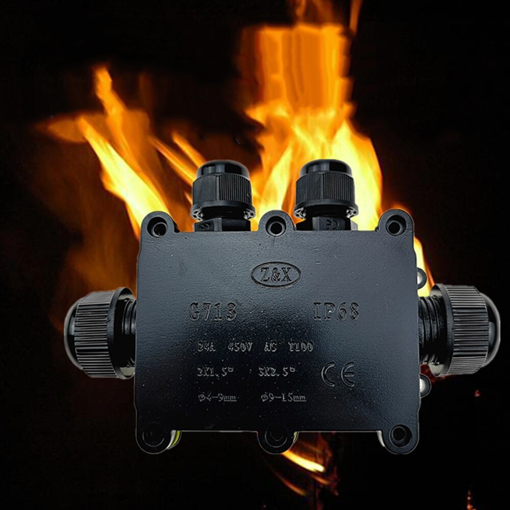 Junction box Waterproof Cable connection Junction box 450V IP68 socket Fire Resistant Junction box 24A