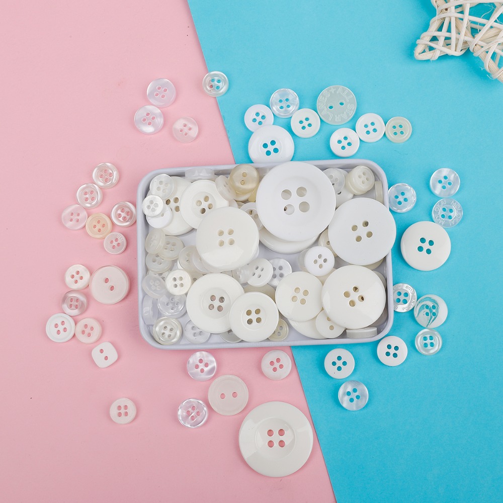Mixed Color & Size Small Plastic Buttons Round Cartoon Button DIY Craft Scrapbooking Sewing Garment Accessories