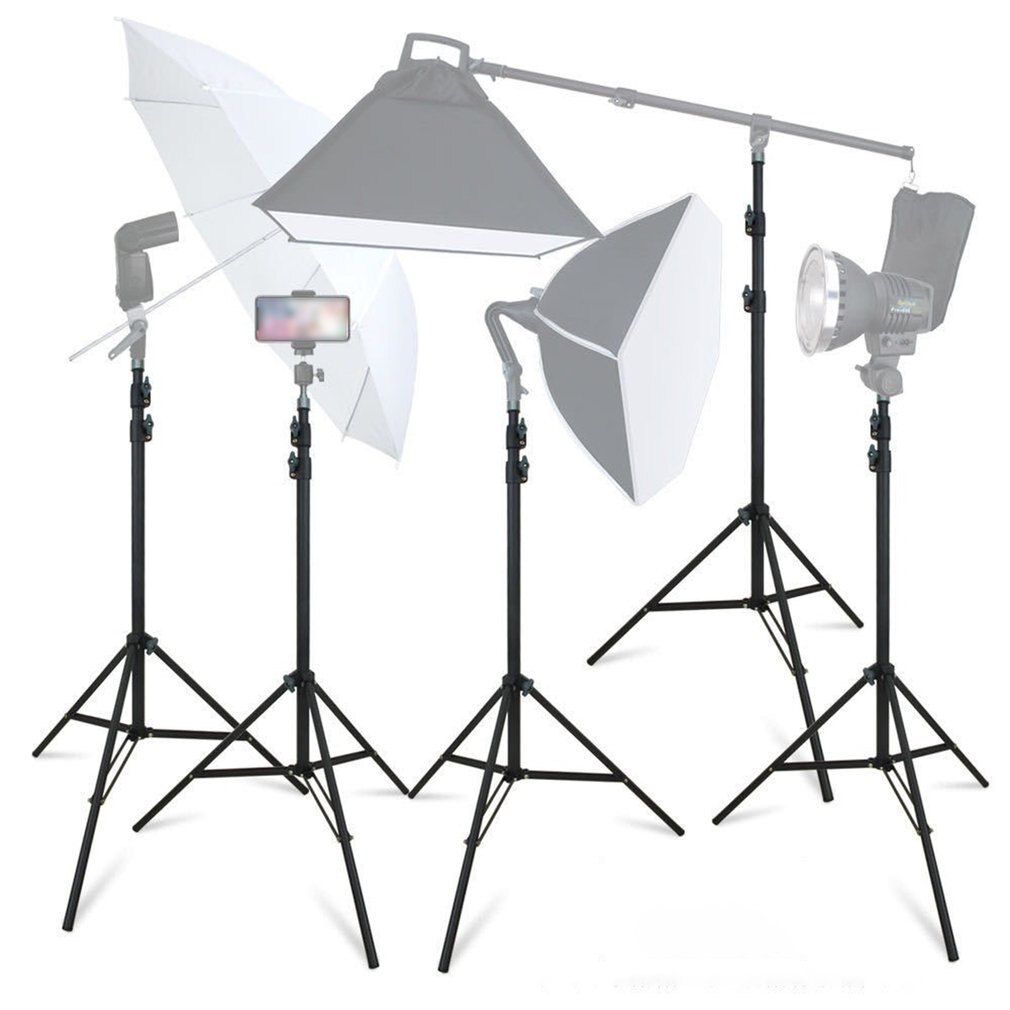 Outdoor Broadcast Rack Retractable Tripod 200cm Foldable Microphone Stand Non Contact Thermometer Bracket