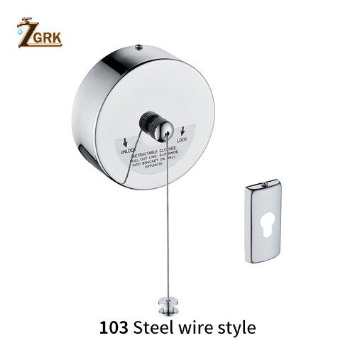 ZGRK Portable acier inoxydable rétractable corde à linge intérieur extérieur blanchisserie cintre sèche-linge organisateur vêtements séchage Rack: 103Steel wire