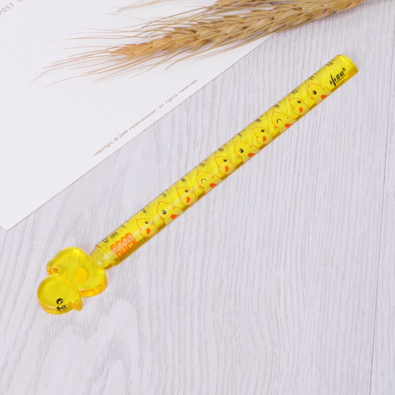 Cute Duck Plastic Straight Ruler Measuring Tool Stationery Office School Supply