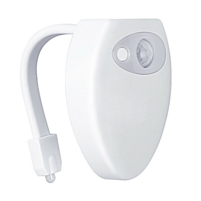 Inteligentny toaleta wc lampka nocna doprowadziło ruchu ciała włączanie/wyłączony lampa z czujnikiem na muszlę 8 wielokolorowy lampa toaletowa gorący