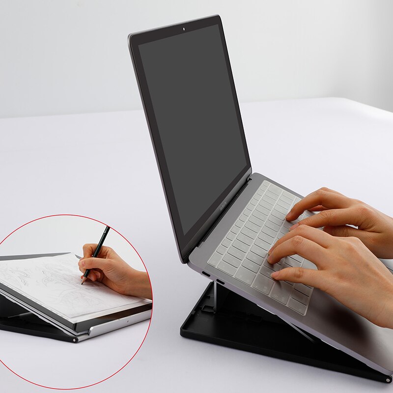 Huion-Soporte plegable ST-200 para monitor gráfico, plataforma de ángulo múltiple ajustable de metal para pantalla de 15.6 pulgadas