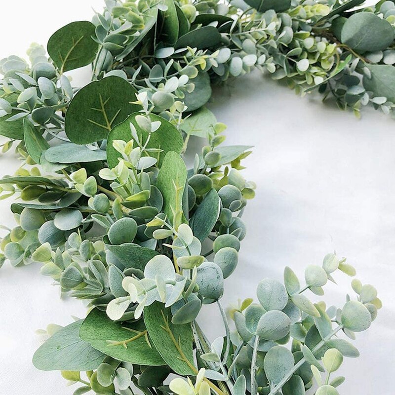 Guirlande artificielle d'eucalyptus, 3 paquets, guirlande verte de fausses vignes, arc de fond de mariage, plante suspendue, 6 pieds/pièce