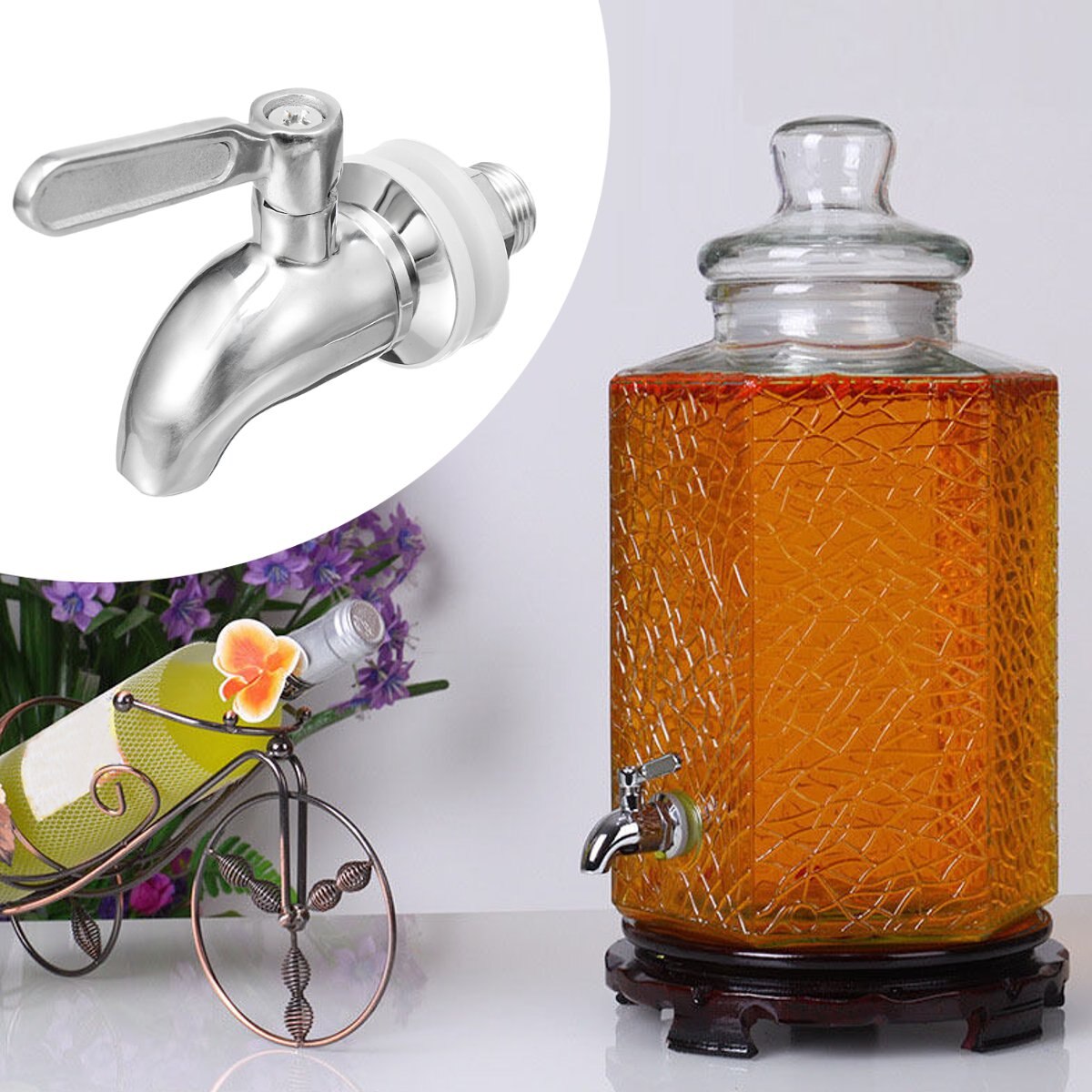 Stainless Steel Water dispenser Faucet Tap Draft Beer Faucet for Home Brew Fermenter Wine Draft Beer Juice Dispenser Drink 16mm