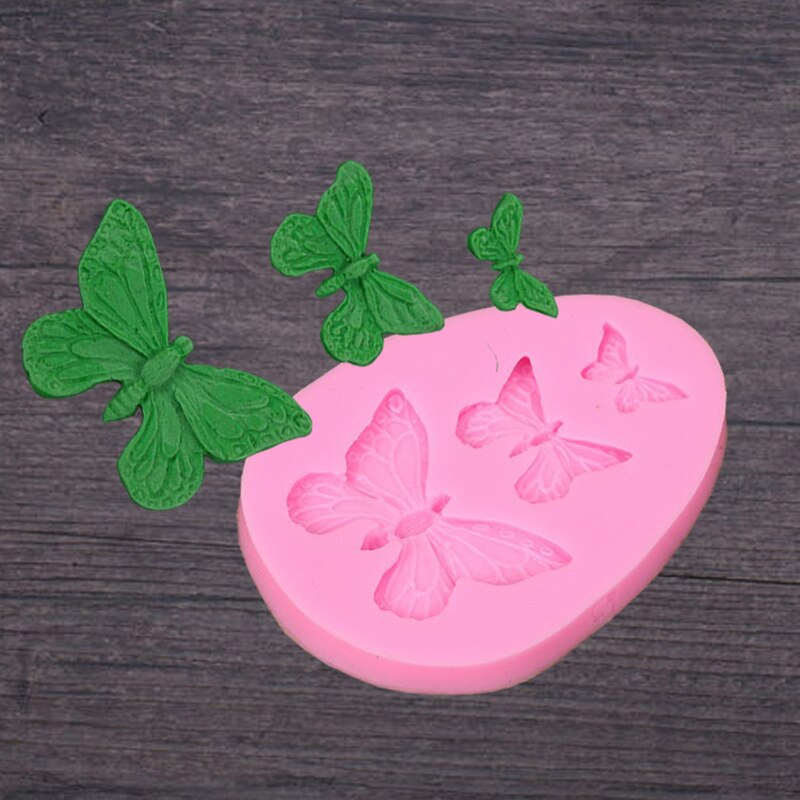 3 Holte Vlinder Siliconen Mal Fondant Cake Chocolade Diy Bakvorm Bakken Tool Cookies Gebak Mold Voor Cake SP99