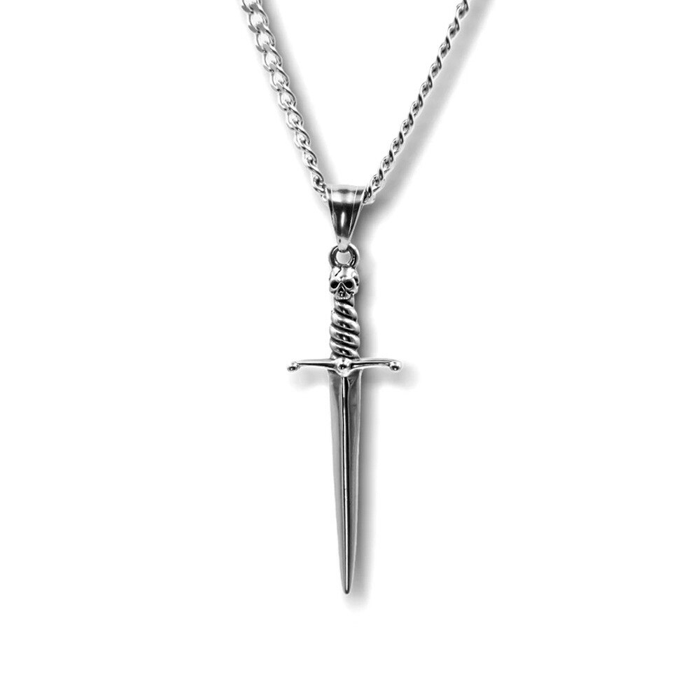 Kreative Jahrgang Punk Schmetterling Schädel Schwert Herz Blume Anhänger Halskette für Männer Frauen Kühlen Sonne Teufel Skelett Halskette Schmuck: 06