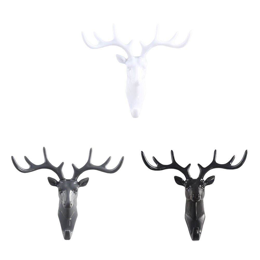 Chapeau avec tête de cerf et bois de cerf, crochet , décoration murale pour la maison, artistique Vintage
