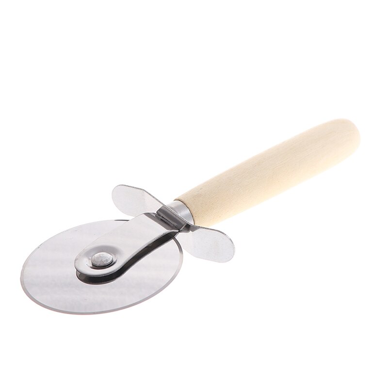 17.5*7cm Stainless Steel Pizza Cutter Round Shape Wood Handle Pizza Wheel Pizza Cutter Pizza Knife Kitchen Tools