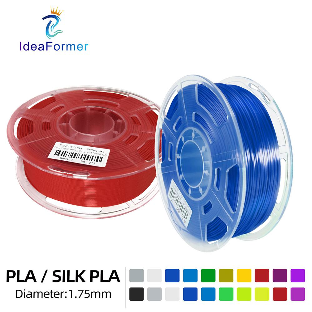 Ideaformer 1.75Mm Pla Zijde-Pla Filament 1Kg Transparante Spool Multi-Coloured Verbruiksartikelen 3D Plastic Printing Materialen filamento.