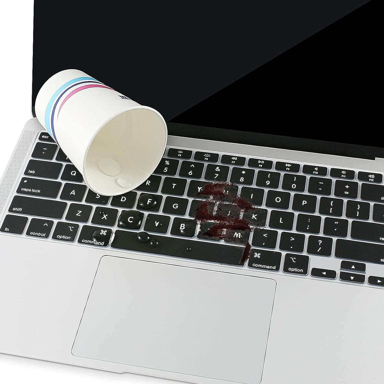 Keyboard Cover For MacBook Air 13 inch Release A2337 M1 A2179 with Touch ID Waterproof Protective Silicone Skin