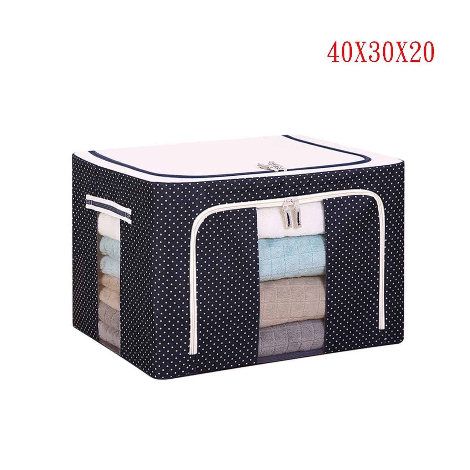 Oxford cloth storage box foldable dirty clothes transparent collection box moisture-proof quilt storage bag with zipper