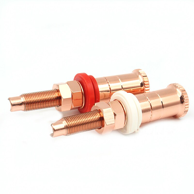 Hifi 4pcs/set Gold Copper plated Speaker Binding Posts Terminal Connectors WBT style