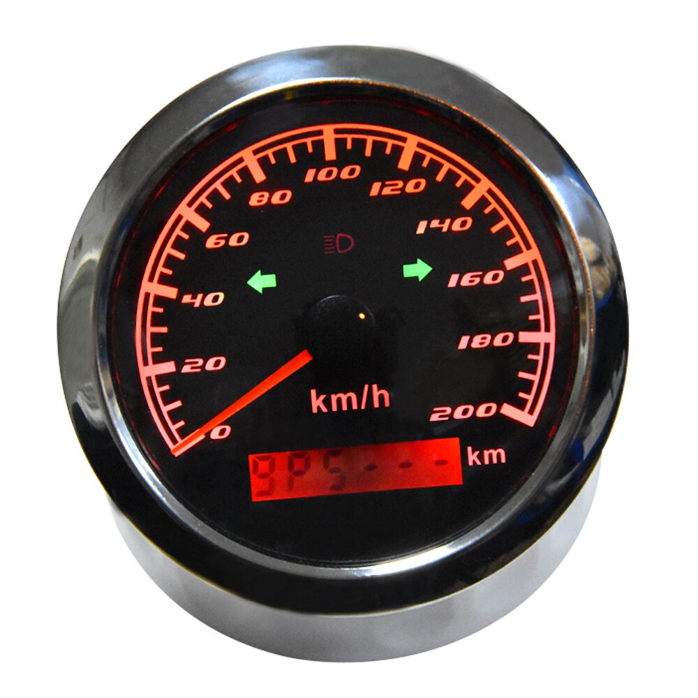 Tachimetro GPS 85MM 200 KM/H con Antenna GPS per motocicletta per auto con allarme cicalino velocità eccessiva e luce di svolta