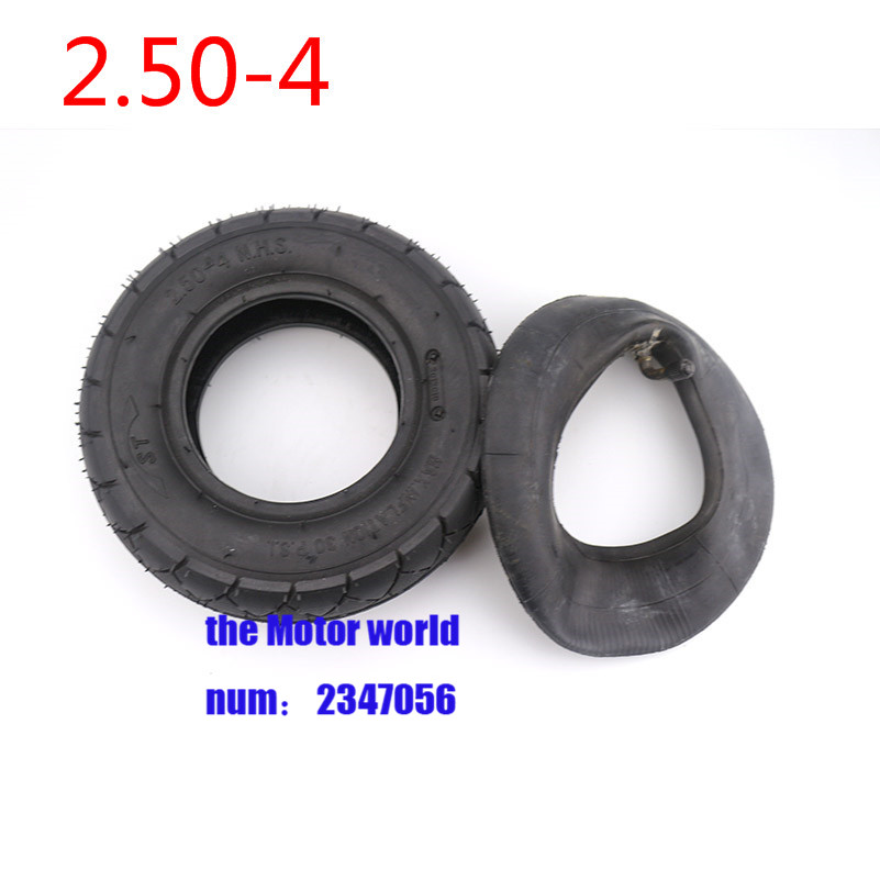 2.50-4 Tire and Inner Tube 2.50-4" Pneumatic (Air Filled) Hand Truck/Utility Cart Gas & Electric Scooter Bike