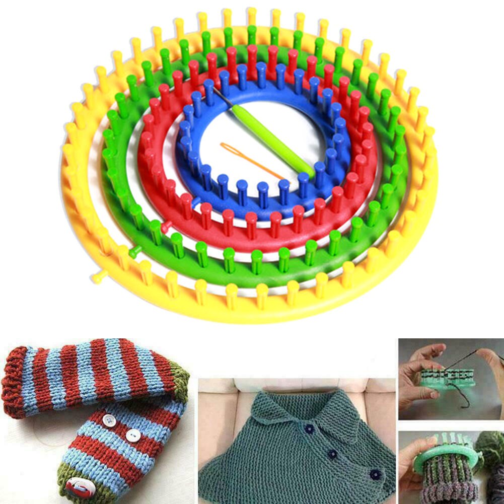Circular Craft Tool PP Knitting Looms Circle Sewing DIY Round Sock Handmade Home Suture Needle Scarf Manual