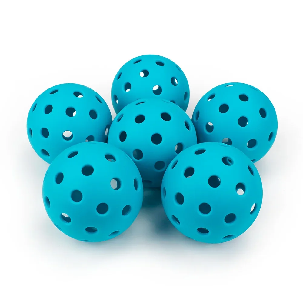 6/12/24PCS Pickleball 74MM Durable 40 Holes Outdoor 6/12/24Pcs Pickleballs 26g Outdoor for Competition pickleball Packs: Dark Grey