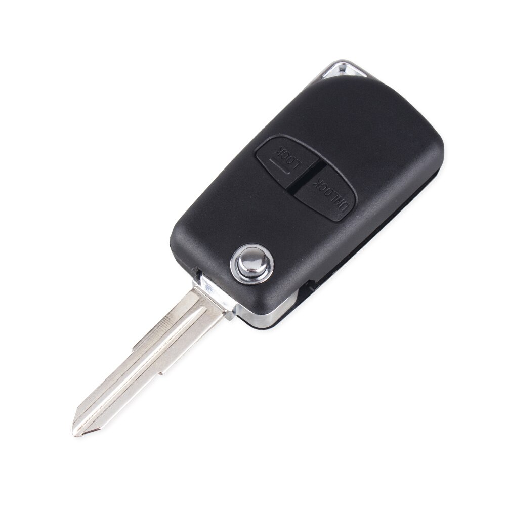 Keyyou-auton kauko-avain mitsubishi pajero sport outlander grandis asx:lle 2/3 painiketta modifioitu läppä taitettava kauko-avainkotelo: 2b oikeaa terää